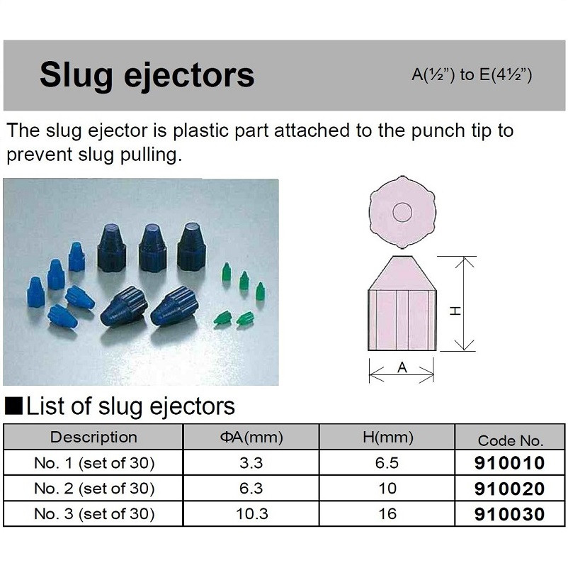 SLUG EJECTOR No. 3 30 pcs/set