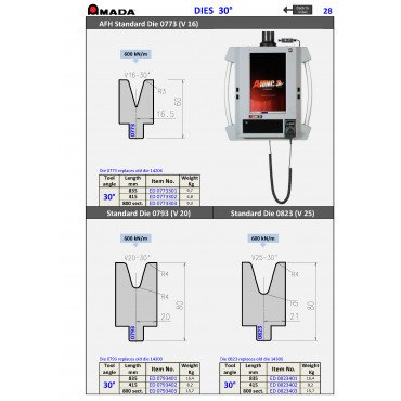 AFH DIE V16 R3.0 H60 30° (L) AMANIT