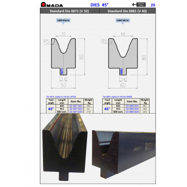 1V DIE V32 R5 H80 45° (Sect. 800) AMANIT